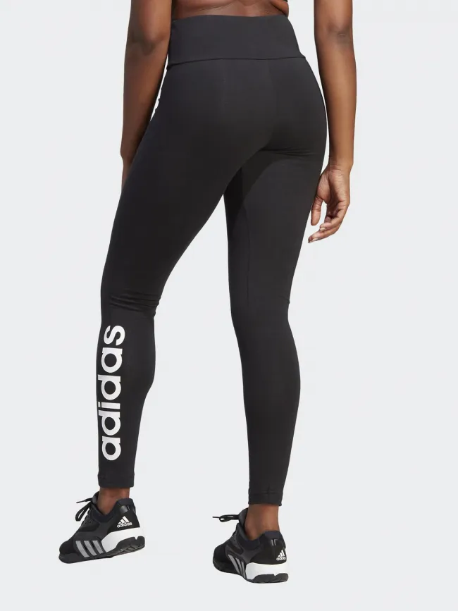 Legging linear logo noir femme - Adidas | wimod