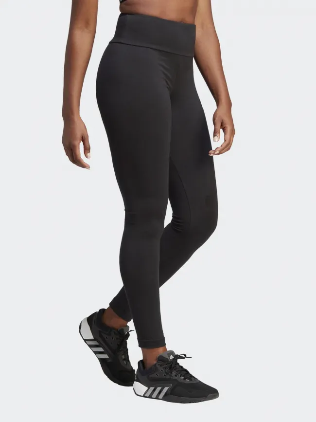 Legging linear logo noir femme - Adidas | wimod