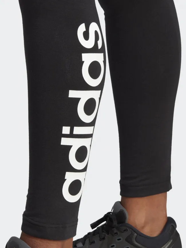 Legging linear logo noir femme - Adidas | wimod