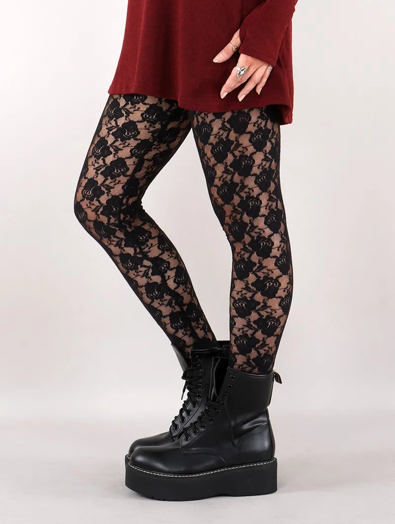 Legging long en dentelle 