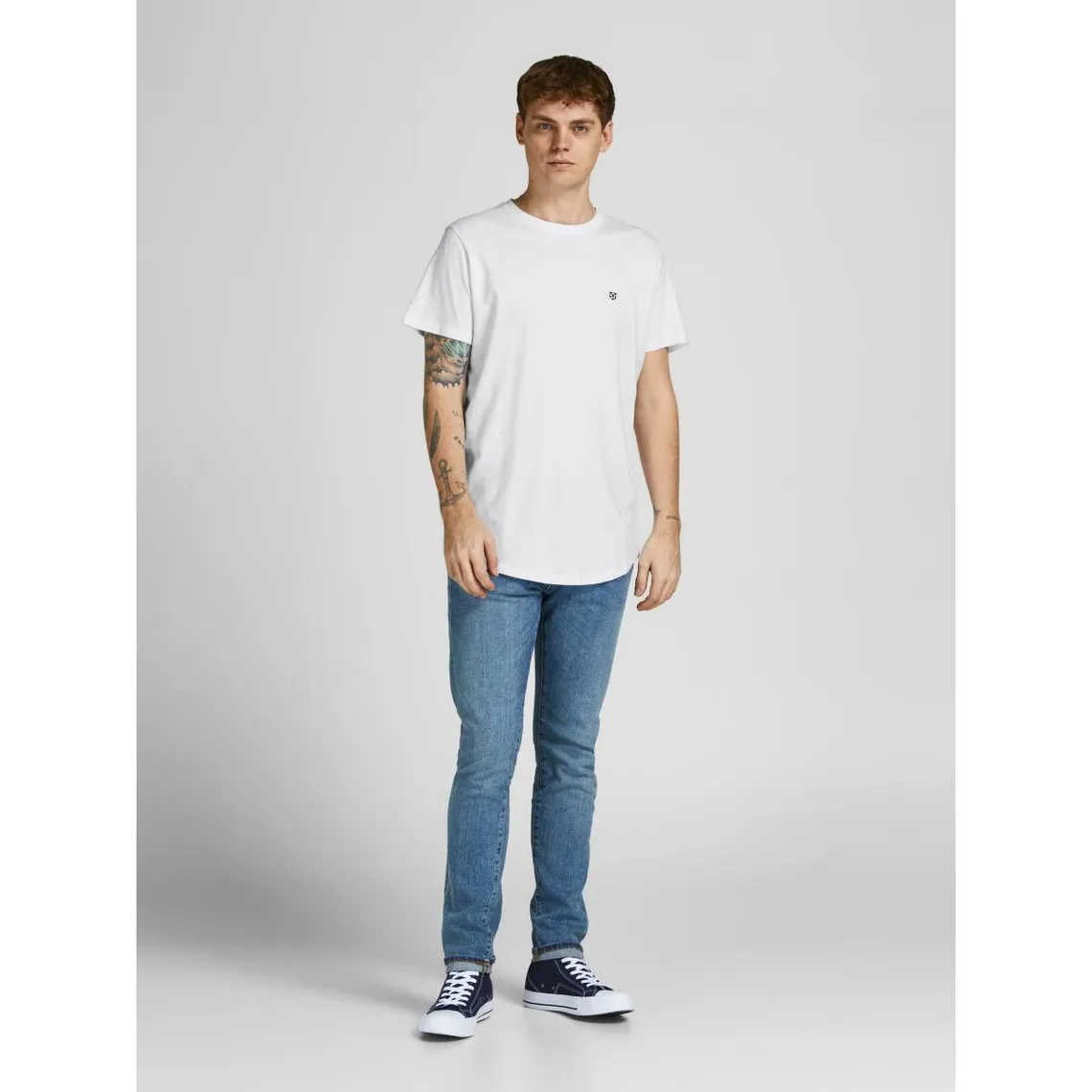 Lot de 5 T-shirts Regular Fit Col rond Manches courtes en coton Jack & Jones - T-shirt / Polo Homme sur MenCorner