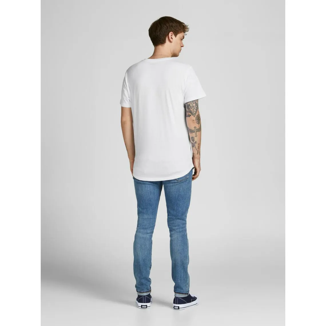 Lot de 5 T-shirts Regular Fit Col rond Manches courtes en coton Jack & Jones - T-shirt / Polo Homme sur MenCorner