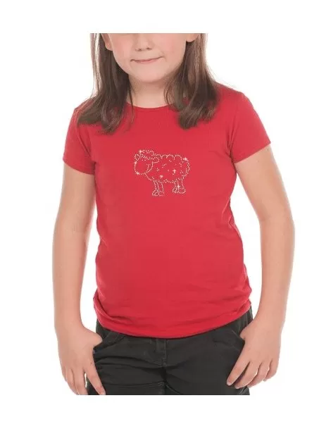 Mouton Strass - T-shirt Fillette