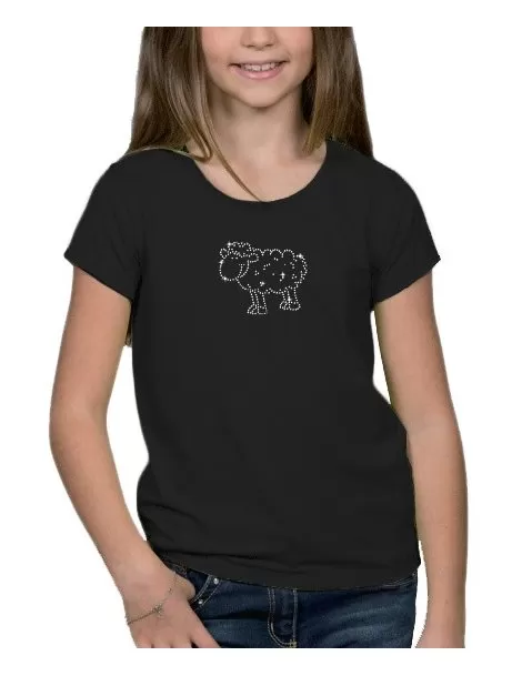 Mouton Strass - T-shirt Fillette