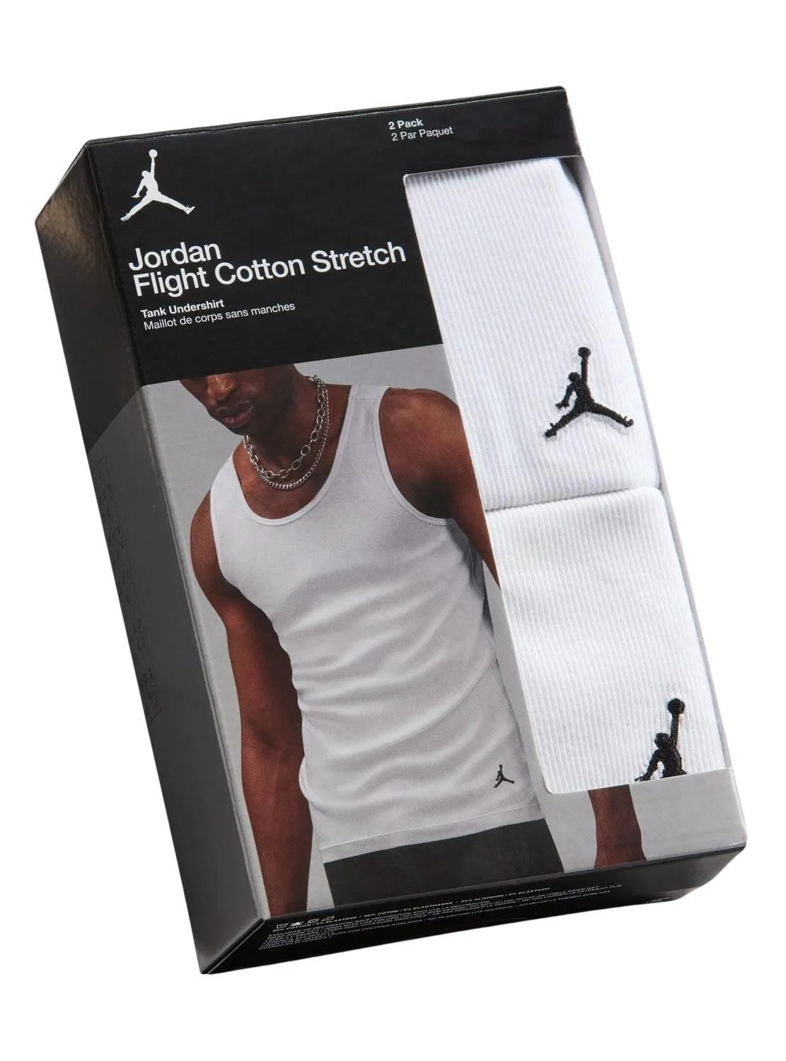 Pack 2 T-shirts Jordan Flight Base Blanc Homme