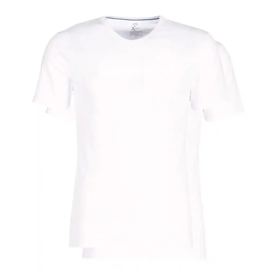 Pack de 2 T-Shirts Col V X-Temp - Thermorégulation Active Blanc / Blanc en tissu Dim - Maillot de corps Homme sur MenCorn