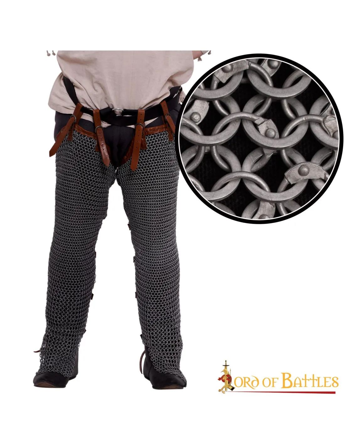 Pantalon en cotte de mailles en aluminium (10 mm.) ⚔️ Boutique Épées