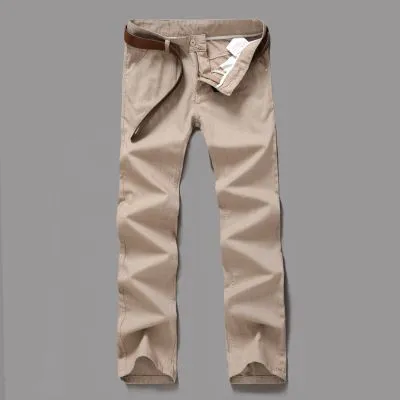 Pantalon en lin pour homme coupe slim tissu léger - Beige Marine Gris