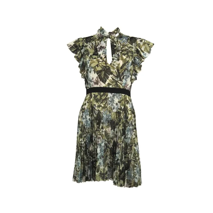 Pinko Robe verte fleurie