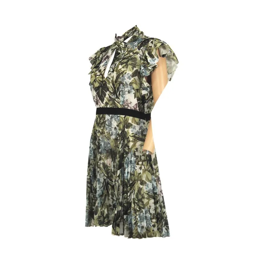 Pinko Robe verte fleurie