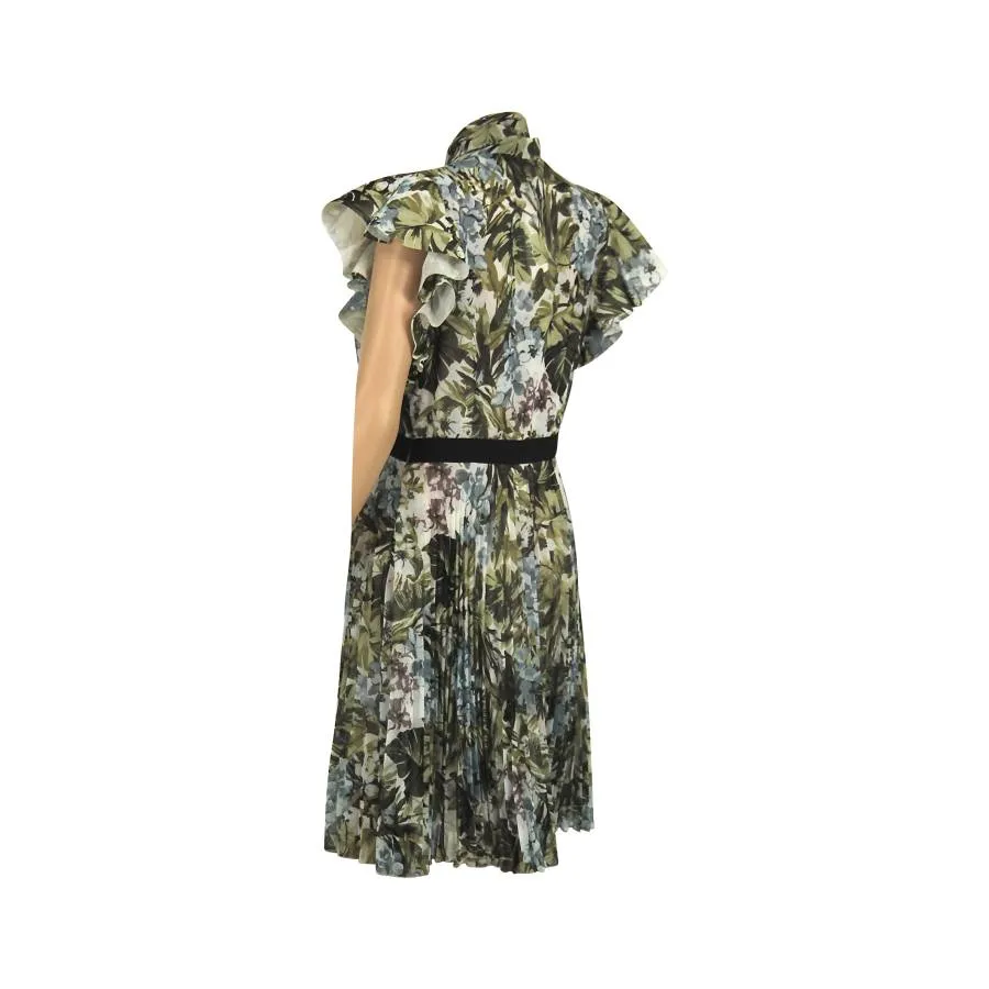 Pinko Robe verte fleurie