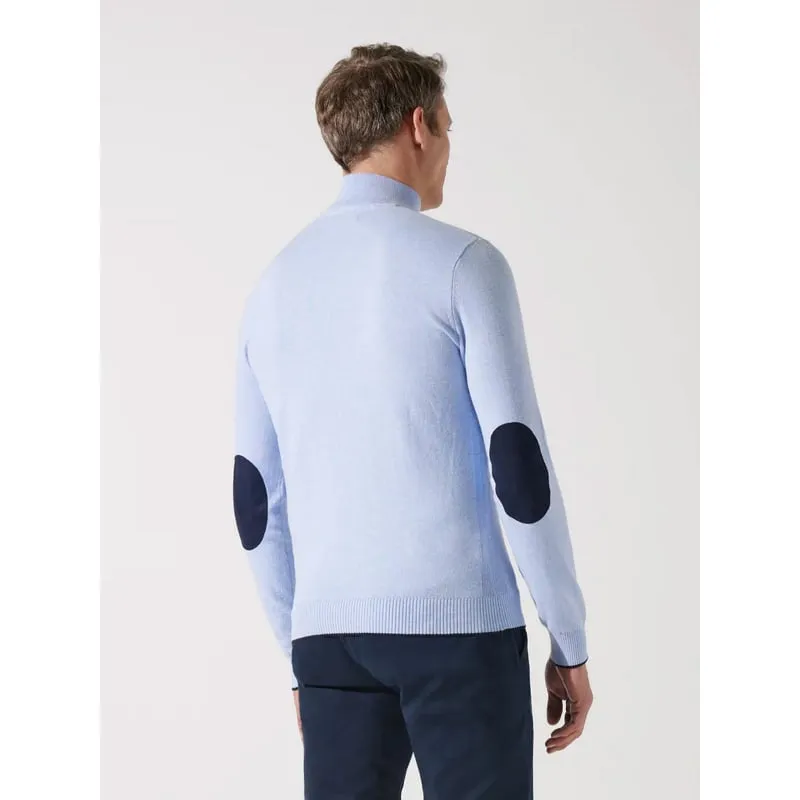 Pull camionneur col zippé bacary bleu clair homme - Izac | wimod