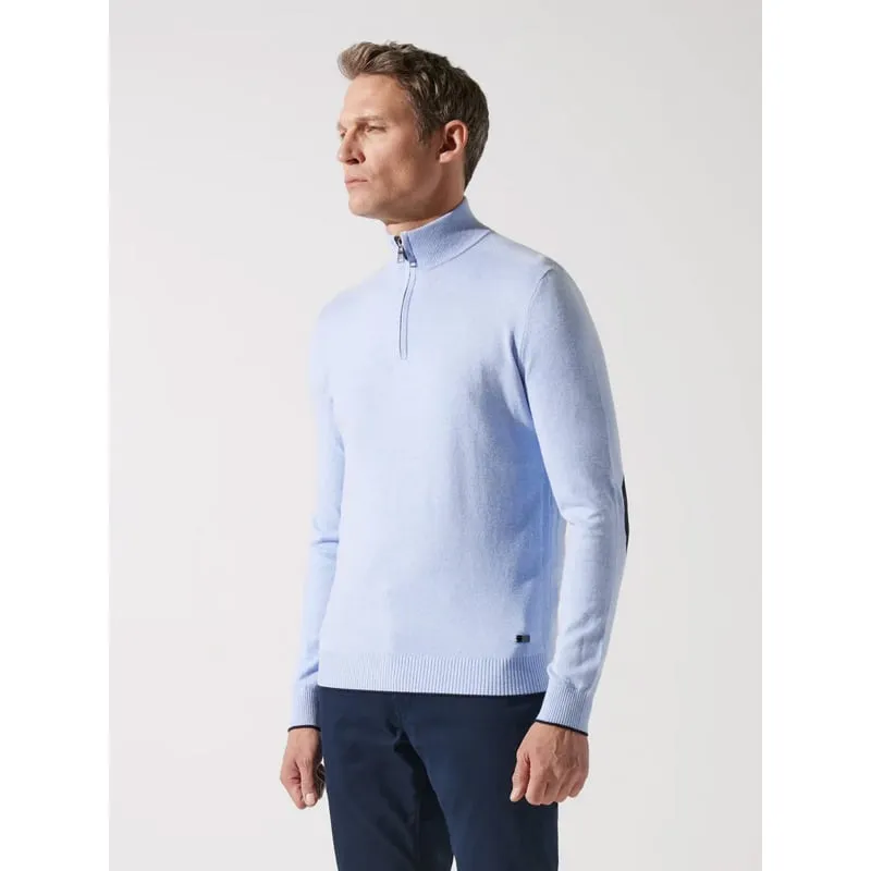 Pull camionneur col zippé bacary bleu clair homme - Izac | wimod