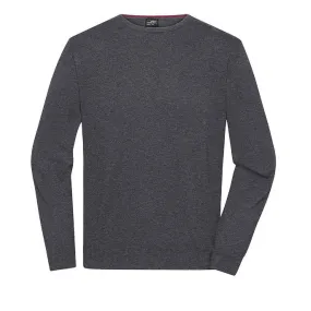 Pull classique col rond - Homme - JN1314 - gris anthracite 