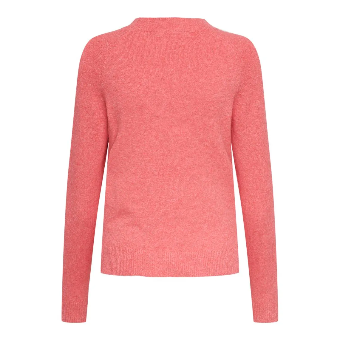 Pull en maille col rond col rond corail Zoé | 3 Suisses