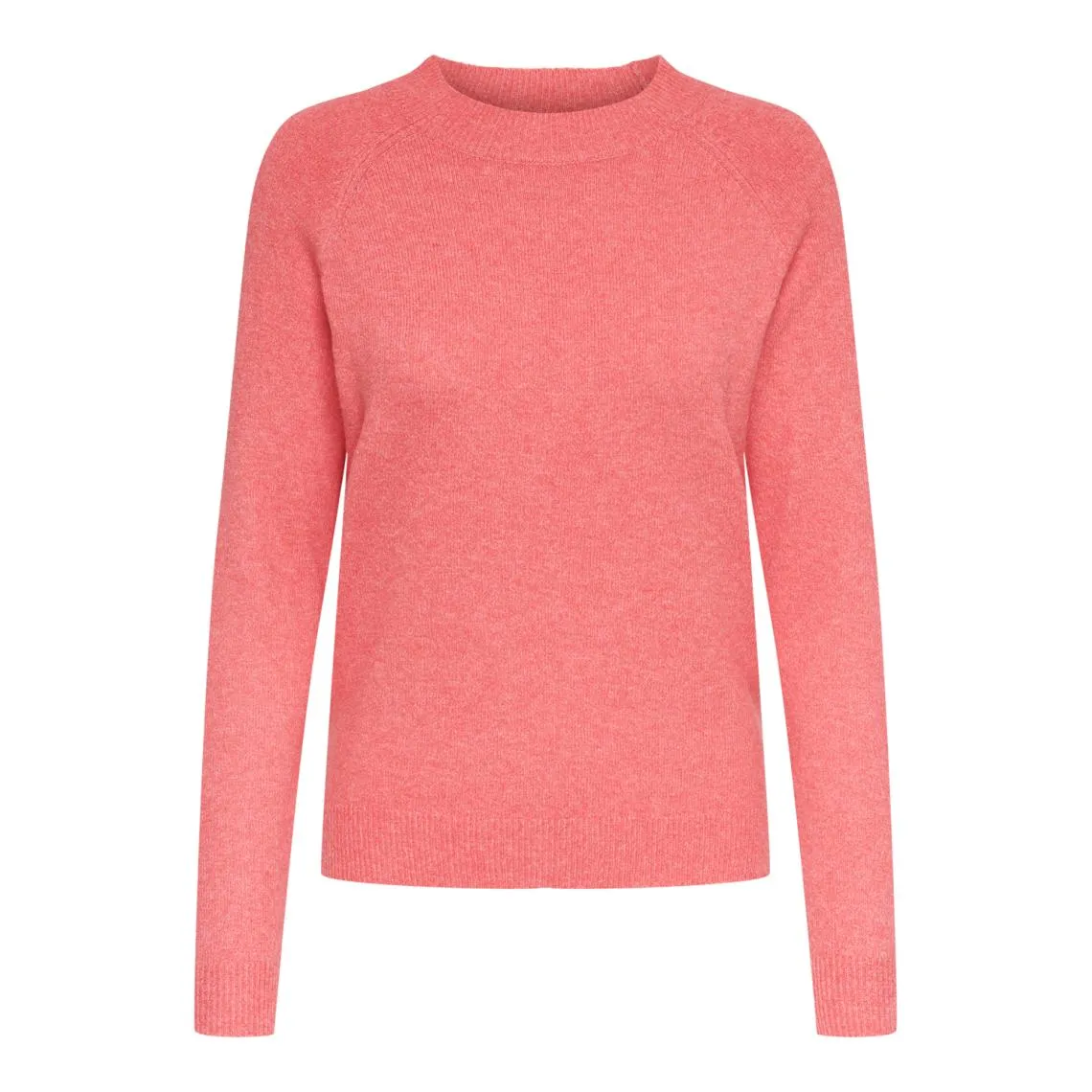 Pull en maille col rond col rond corail Zoé | 3 Suisses