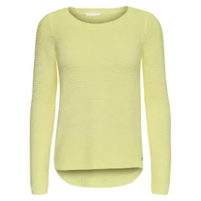 Pull en maille col rond col rond jaune clair Willa | 3 Suisses