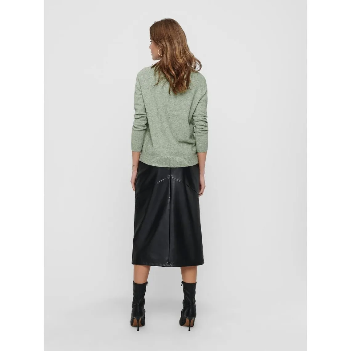 Pull en maille Col rond Manches longues bleu vert | 3 Suisses