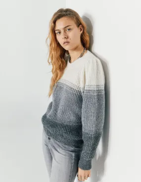 Pull en maille coloris tye and die gris femme