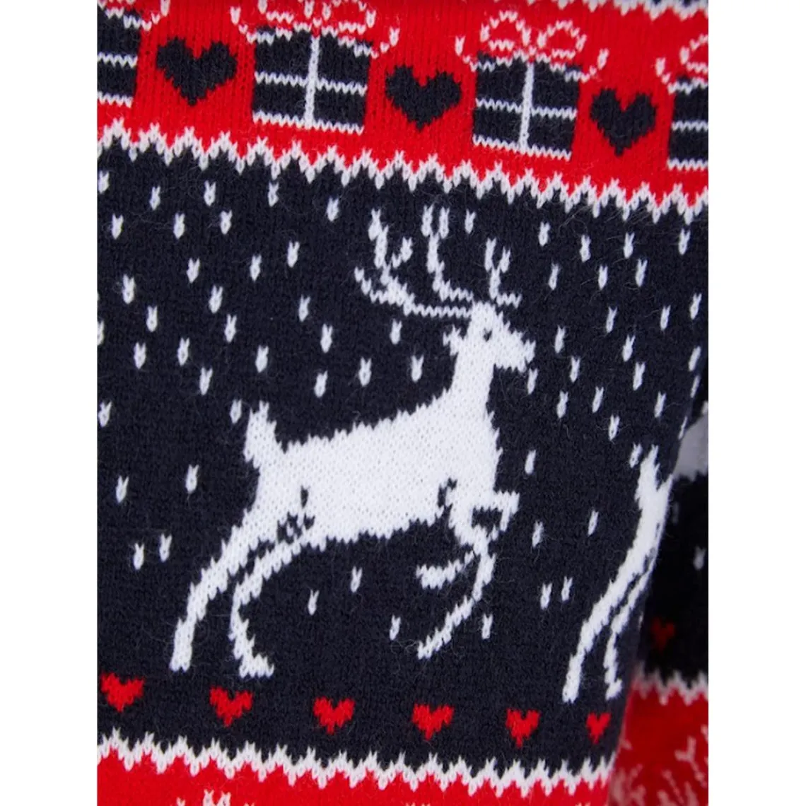 Pull Fille Noel SNOW REINDEER bleu | 3 Suisses