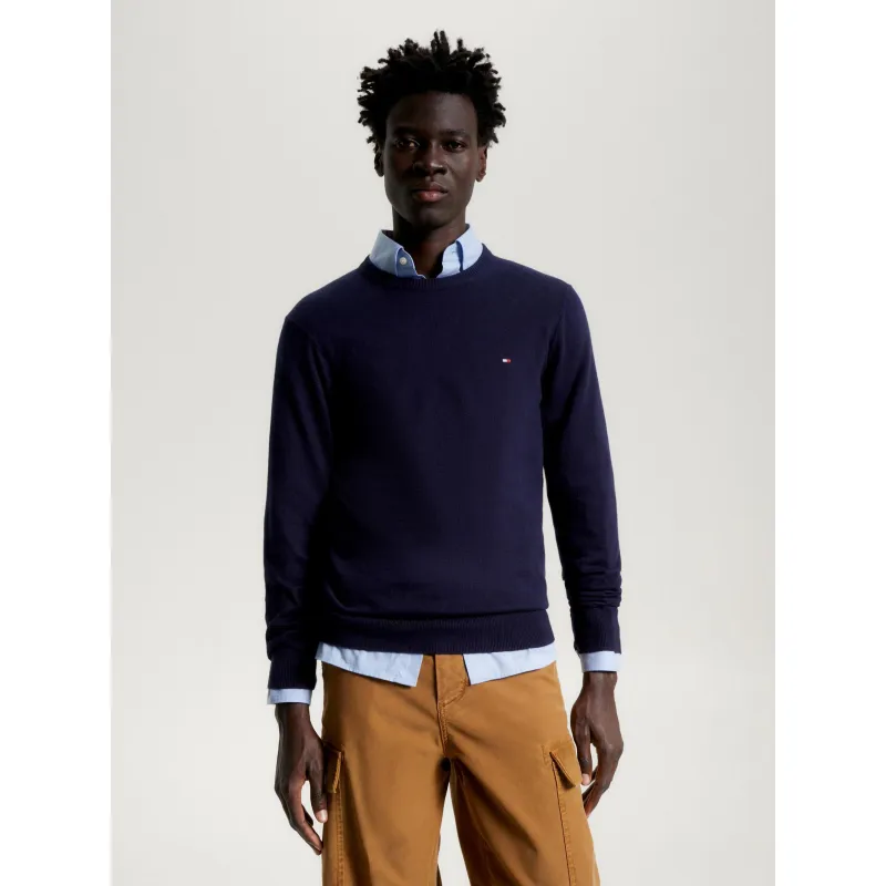 Pull fin chiné orange homme - Blend | wimod