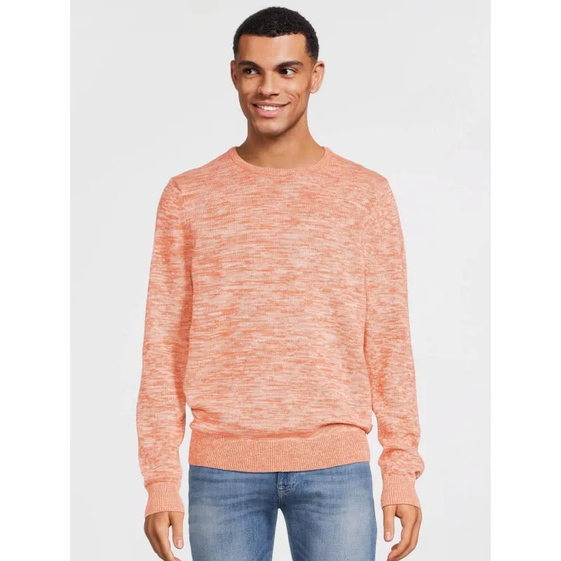 Pull fin chiné orange homme - Blend | wimod