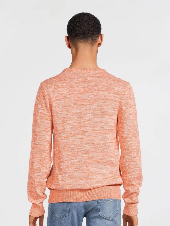 Pull fin chiné orange homme - Blend | wimod