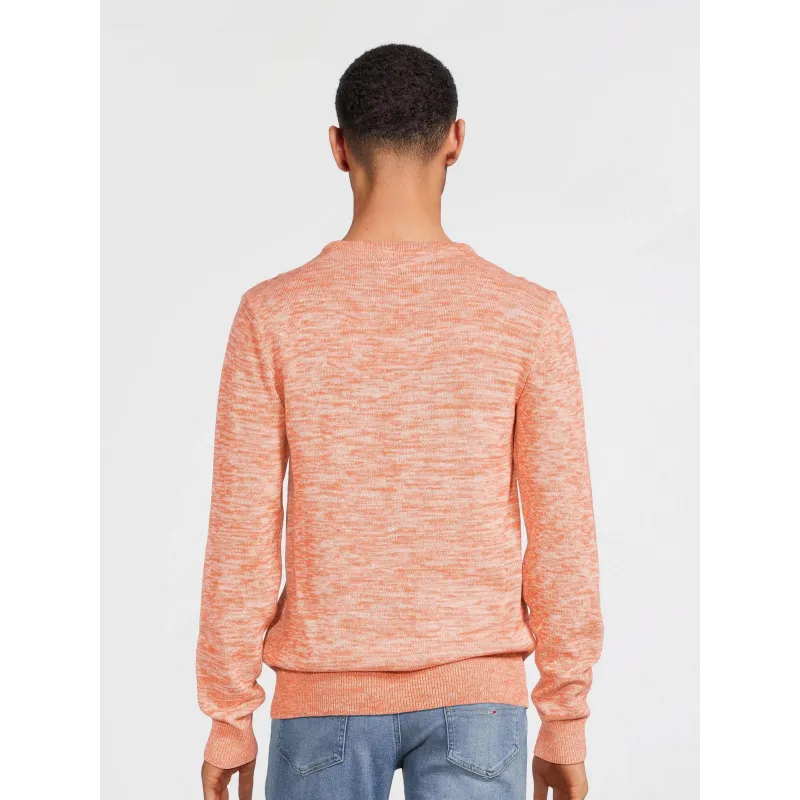 Pull fin chiné orange homme - Blend | wimod