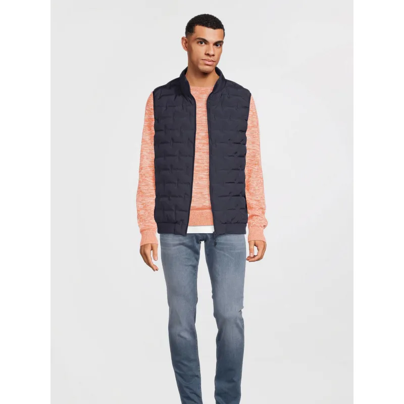 Pull fin chiné orange homme - Blend | wimod