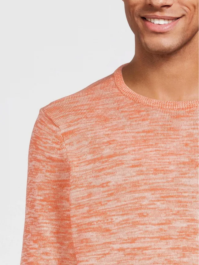 Pull fin chiné orange homme - Blend | wimod