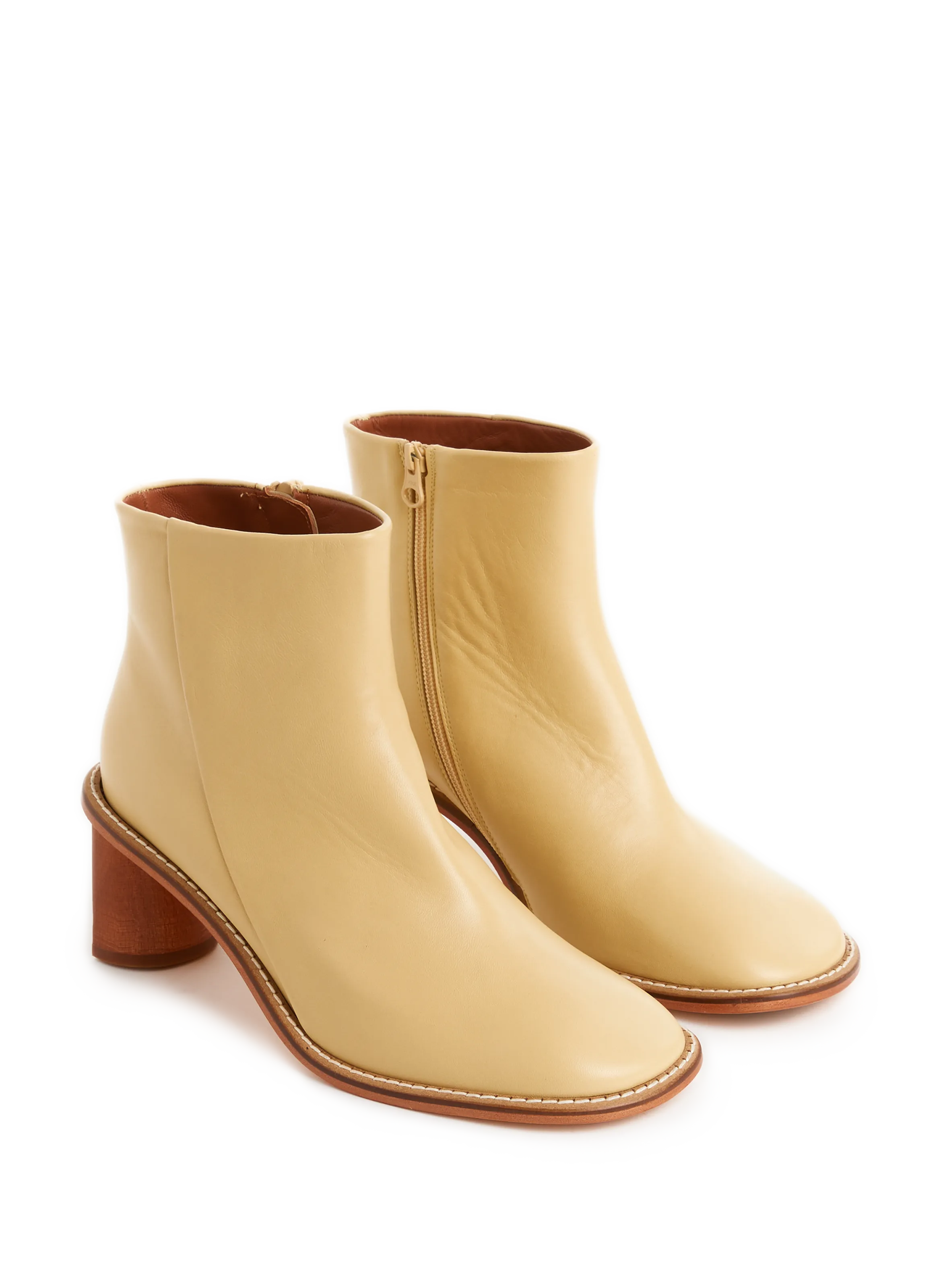 REJINA PYO  Bottines Edith en cuir nappa - Beige