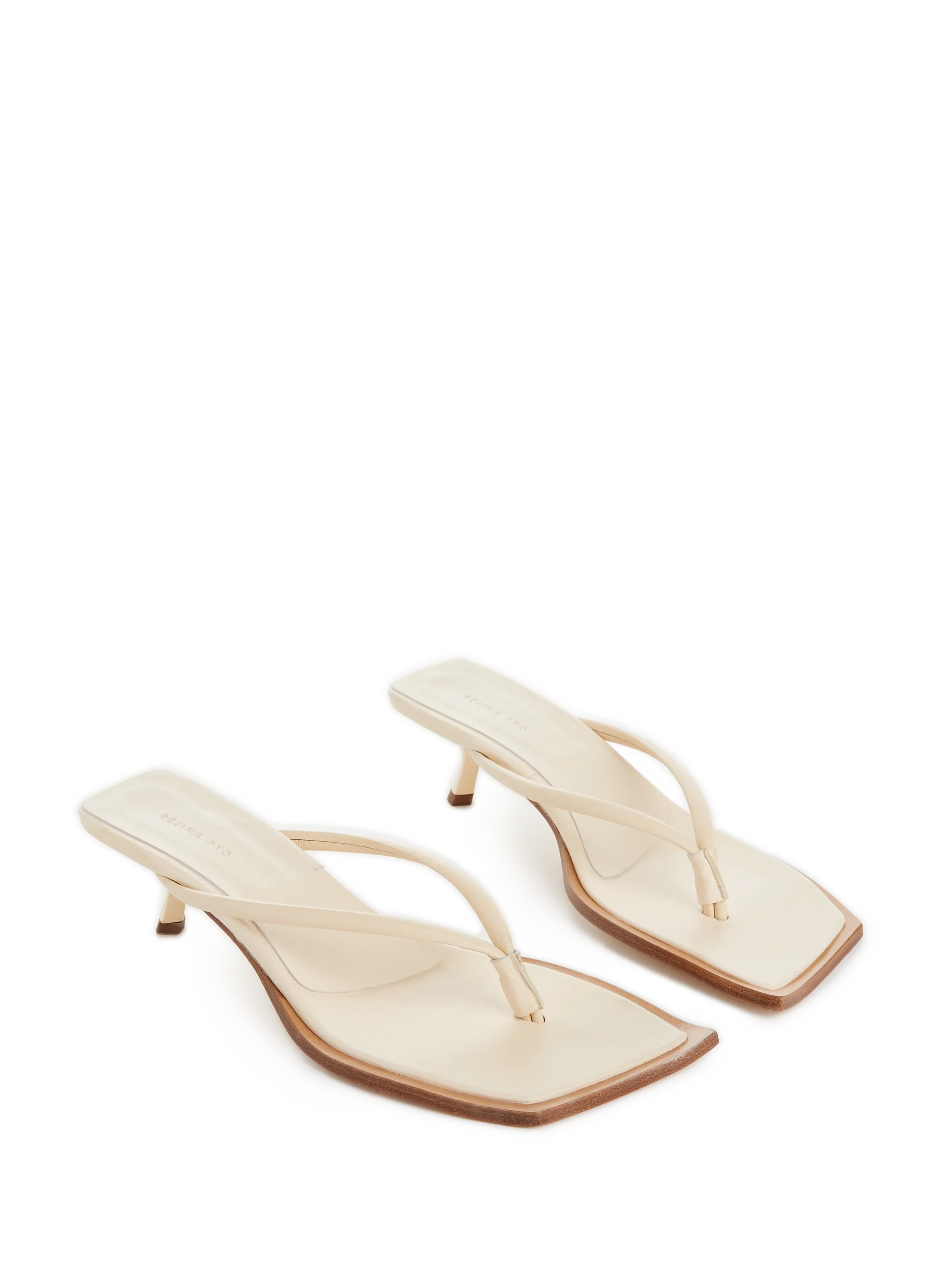 REJINA PYO  Tongs Lorna en cuir - Beige