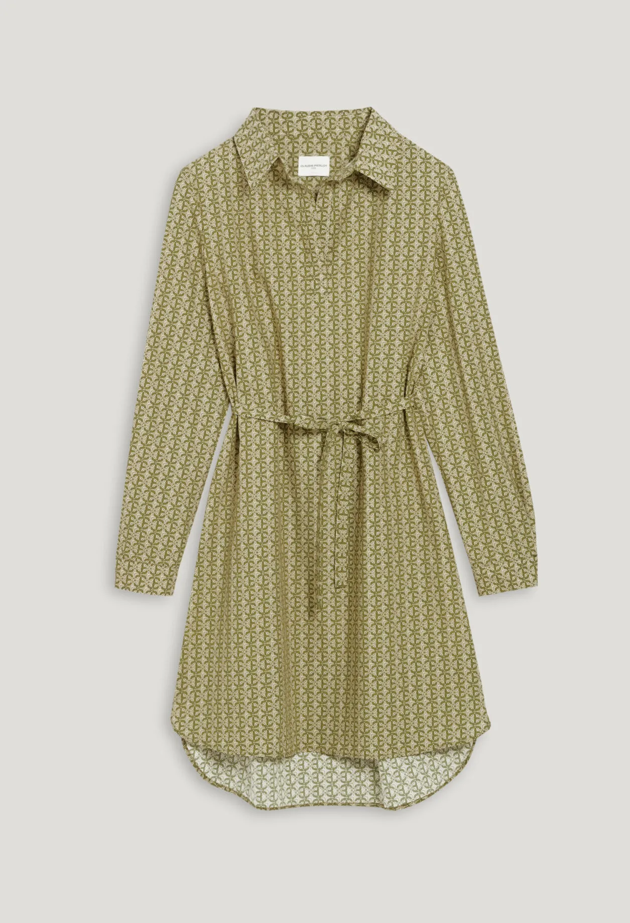 Robe courte monogramme verte | Claudie FR