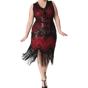 Robe Gatsby  Grande Taille Rouge