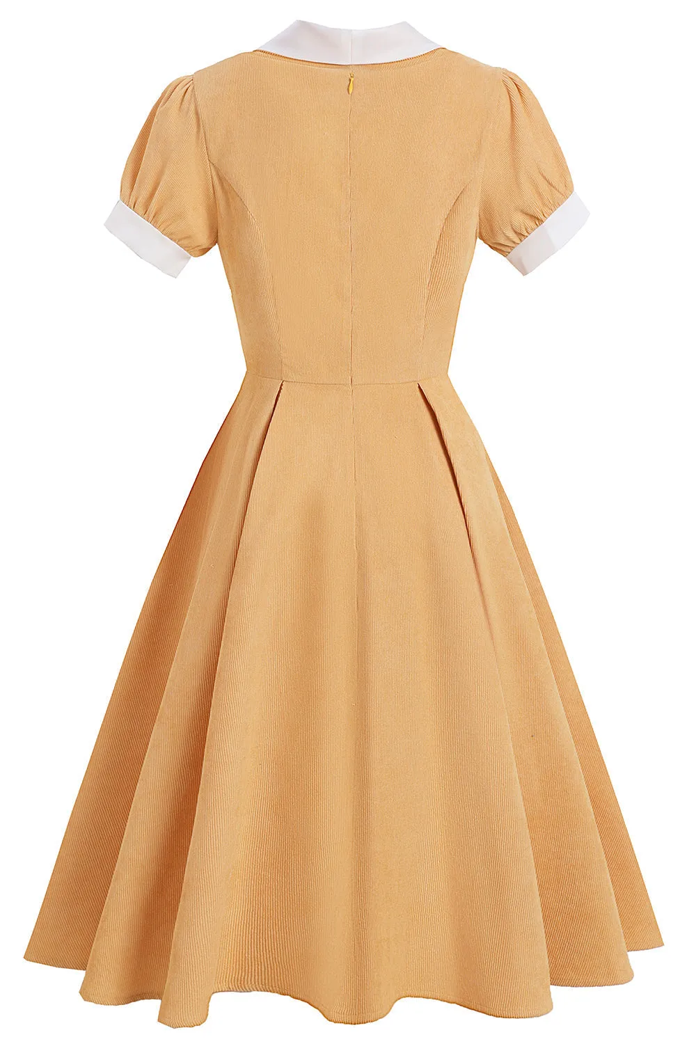 Robe Midi Vintage à Manche courte