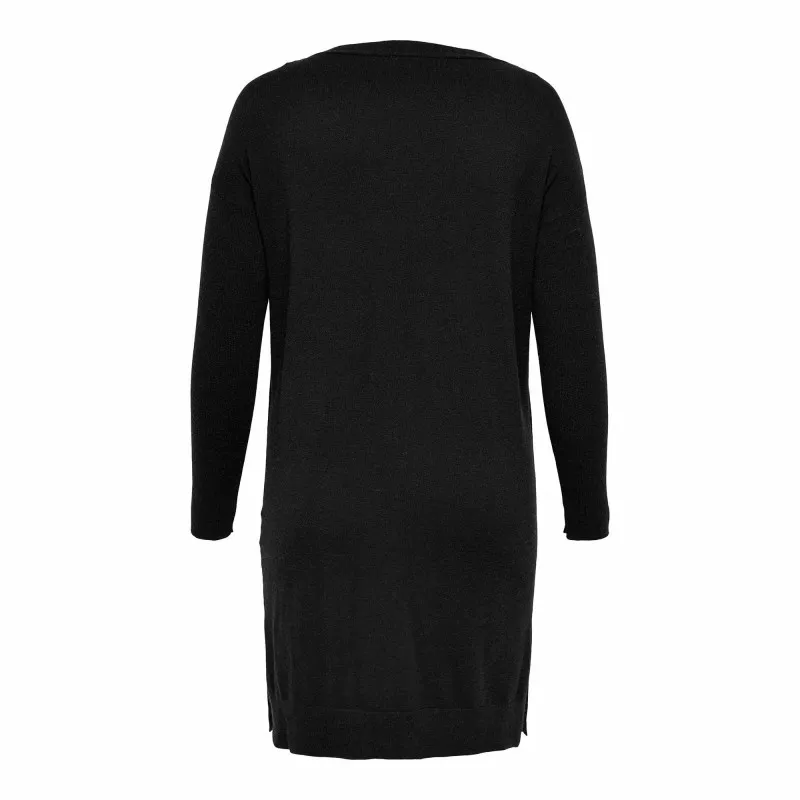 Robe pull manches longues col v droite Femme ONLY CARMAKOMA à prix