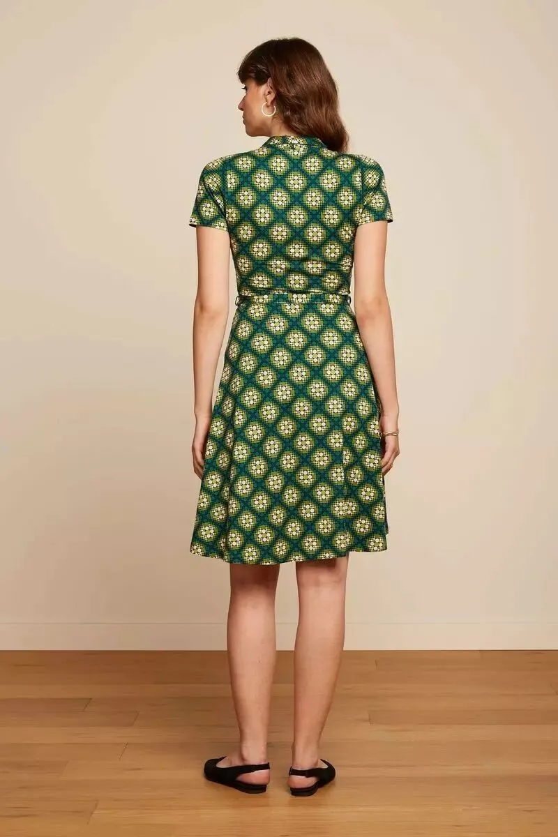 Robe verte motifs géométriques King Louie, Emmy