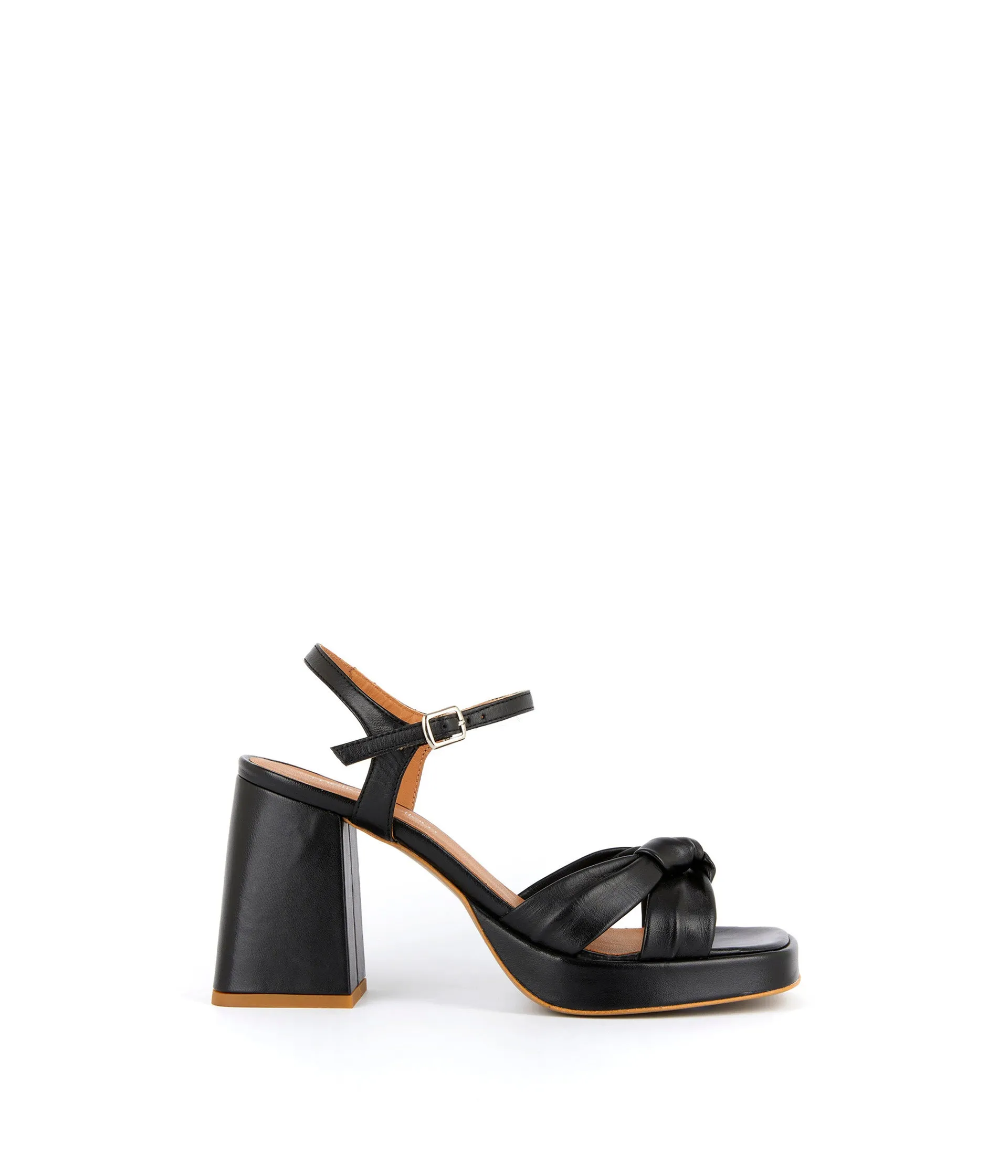 Sandales cuir noir Alina