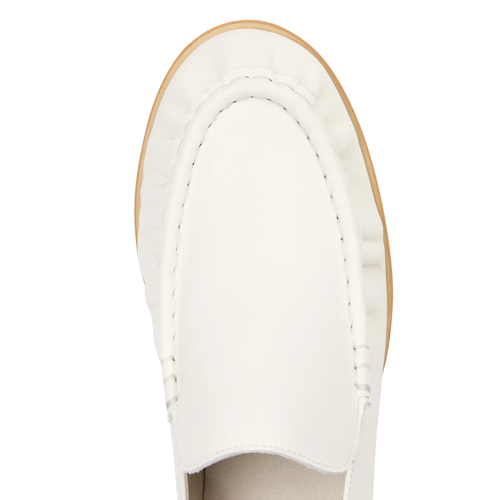 SESSUN  Mocassins à talons en cuir hikari - Blanc