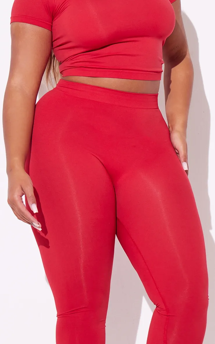 Shape Legging stretch rouge sans coutures