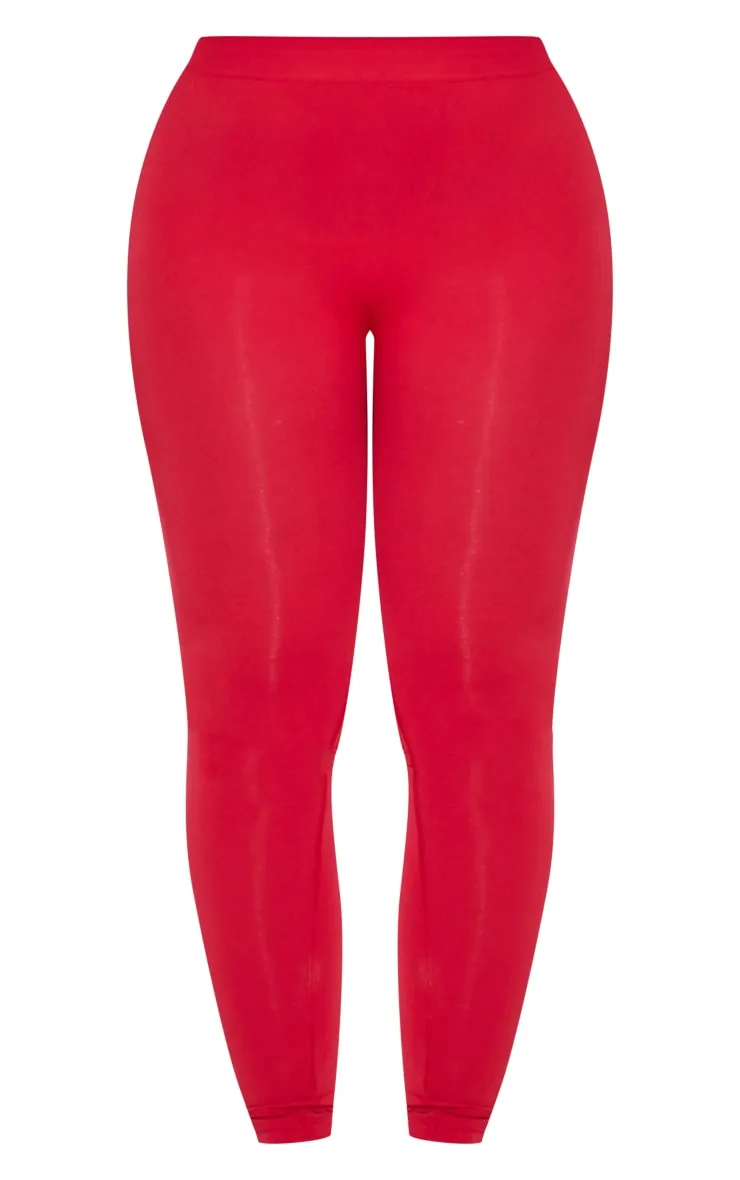 Shape Legging stretch rouge sans coutures