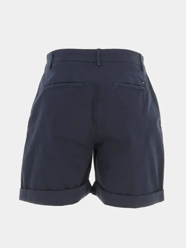 Short chino co blend bleu marine femme - Tommy Hilfiger | wimod