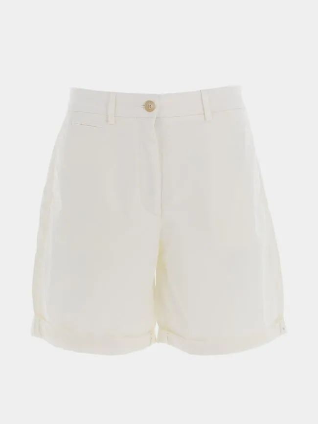 Short chino co blend écru femme - Tommy Hilfiger | wimod