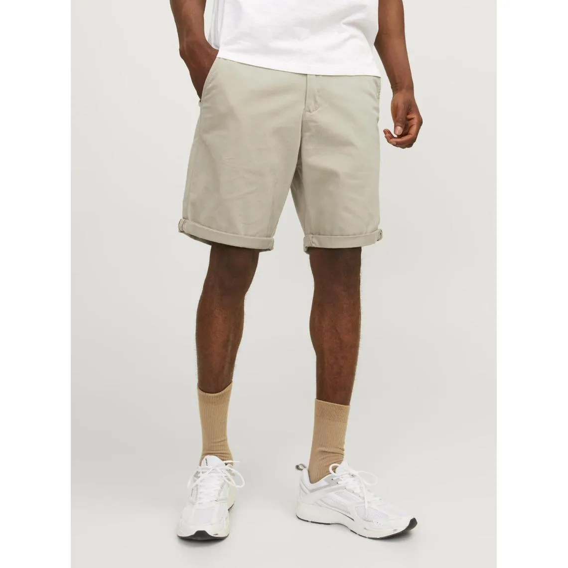 Short chino homme beige en coton | 3 Suisses