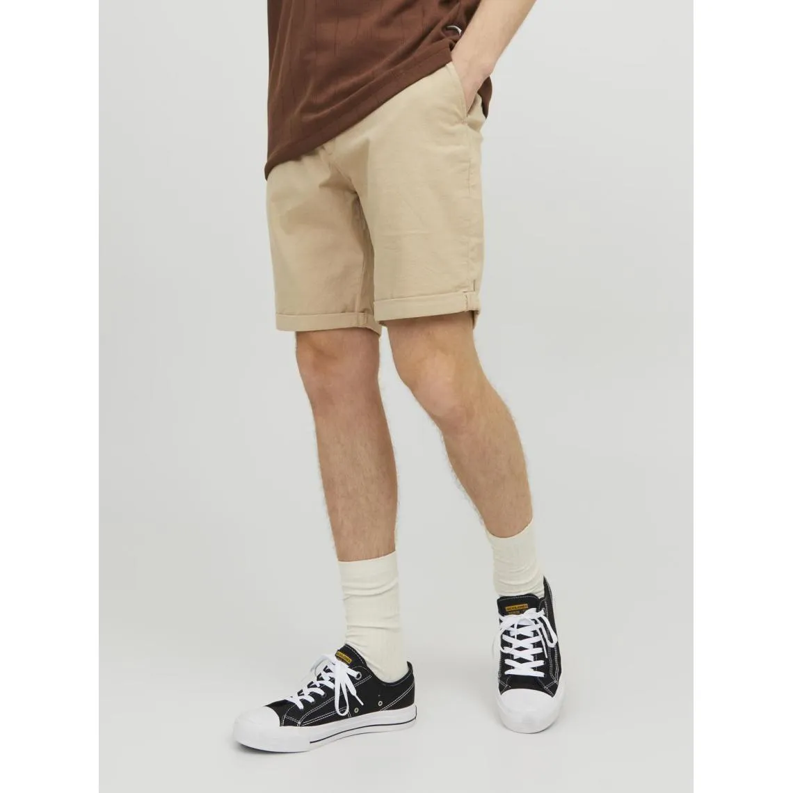 Short chino homme sable en coton | 3 Suisses