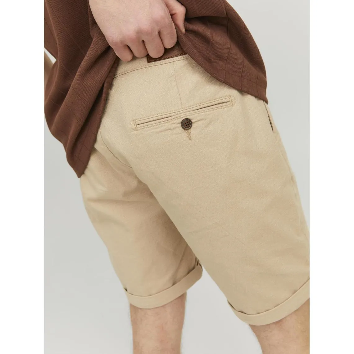 Short chino homme sable en coton | 3 Suisses