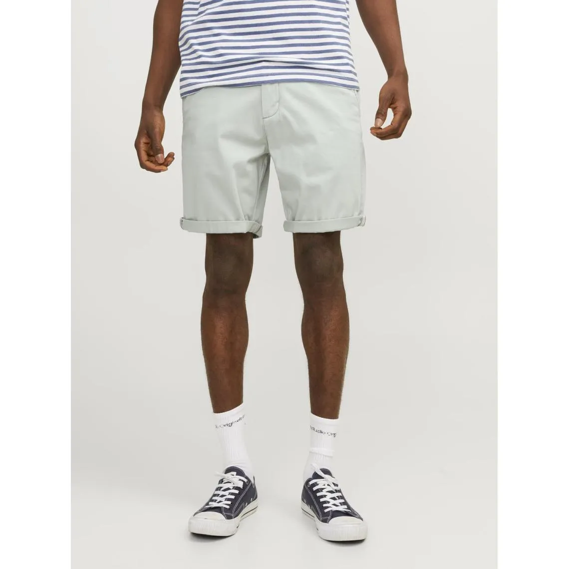 Short chino homme vert d'eau en coton | 3 Suisses