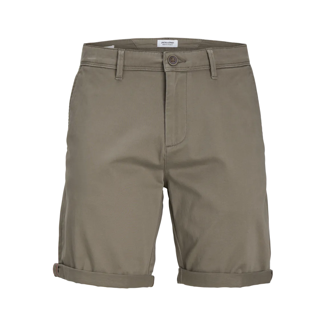 Short chino homme vert olive en coton | 3 Suisses