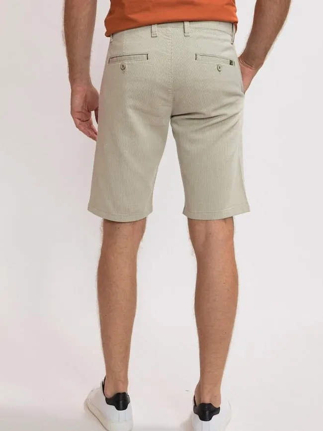 Short chino strié becool beige homme - Benson & Cherry | wimod