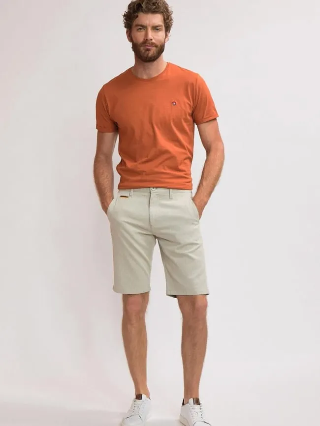 Short chino strié becool beige homme - Benson & Cherry | wimod